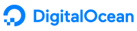DigitalOcean logo in blue on a black background
