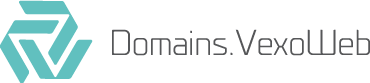 VexoWeb logo with text "Domains.VexoWeb" in gray and teal