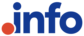 .info domain logo in blue and red